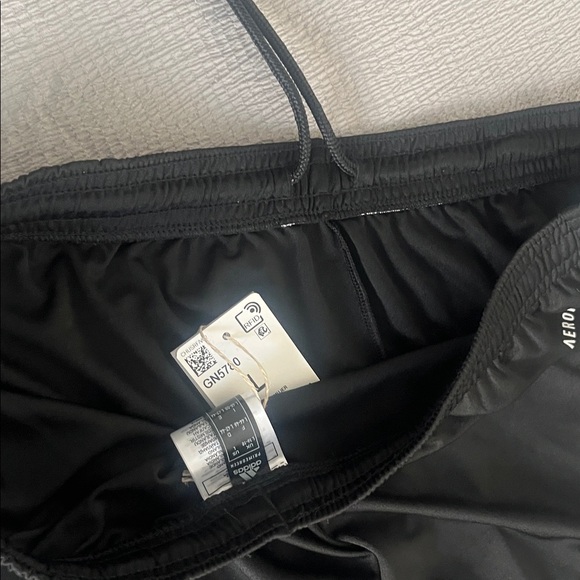 adidas Women's Athletic Shorts in Black with White Accents - Picture 6 of 6